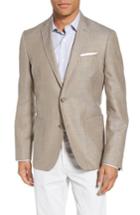 Men's Monte Rosso Trim Fit Wool Blend Blazer R - Brown