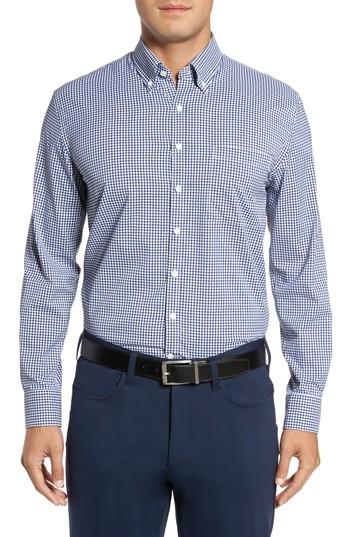 Men's Bobby Jones Ramsey Easy Care Gingham Sport Shirt, Size - Blue