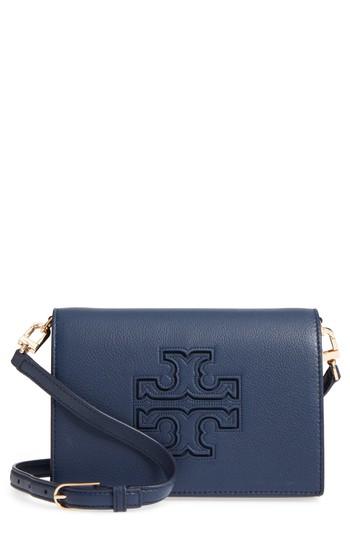 Tory Burch Harper Leather Clutch - Blue