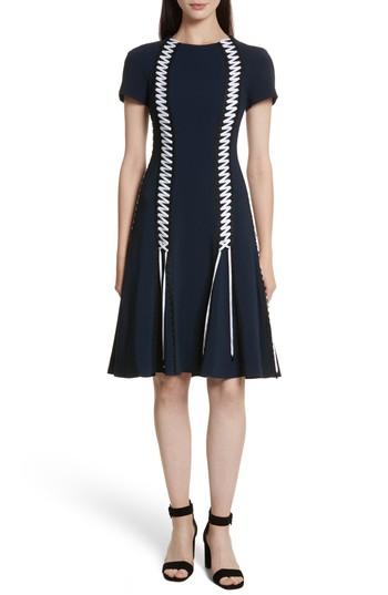 Women's Jonathan Simkhai Lace-up Crepe Dress - Blue