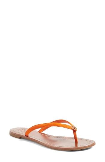 Women's Tory Burch 'terra' Flip Flop .5 M - Orange