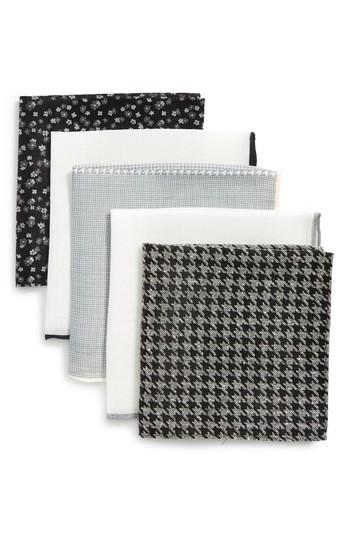 Men's The Tie Bar 5-pack Pocket Squares, Size - Black