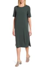 Women's Eileen Fisher Midi Shift Dress, Size - Green
