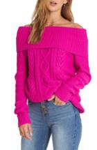 Women's Billabong Off Shore Off The Shoulder Sweater - Pink