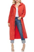 Women's Vince Camuto Water Resistant Hooded Rain Jacket - Red