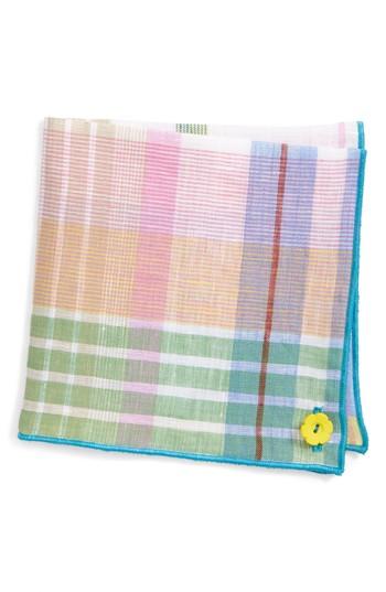 Men's Armstrong & Wilson Grapes Linen Pocket Square, Size - White