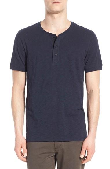 Men's Vince Slub Henley - Blue