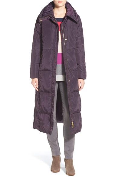 Women's Ellen Tracy Techno Down Maxi Coat - Purple