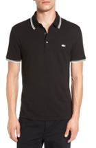 Men's Lacoste Pique Polo With Rubberized Logo