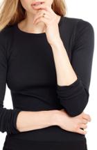 Women's J.crew Perfect Long Sleeve Tee - Black