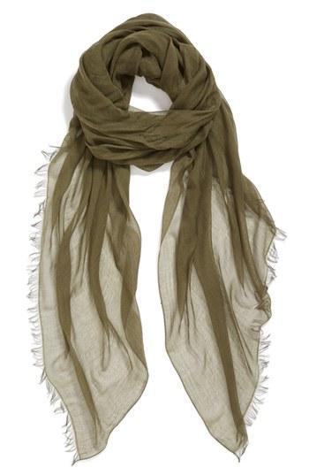 Nordstrom Woven Scarf Womens Olive Capulet Combo One Size