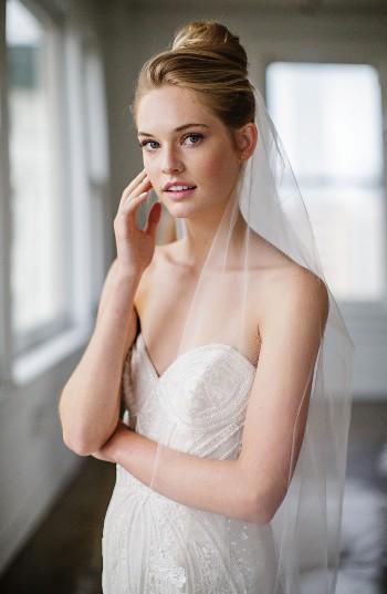 Brides & Hairpins Ophelia Embroidered Cathedral Veil, Size - Ivory