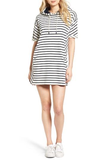 Women's Barbour Dive Stripe Terry Hooded Dress Us / 8 Uk - Blue