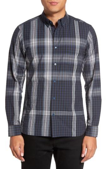 Men's Burberry 'blackrock' Trim Fit Plaid Sport Shirt