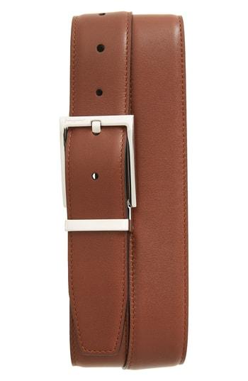 Men's Salvatore Ferragamo Reversible Leather Belt - Cuoio/ Black