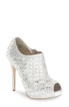 Women's Lauren Lorraine 'etra' Peep Toe Bootie M - Metallic