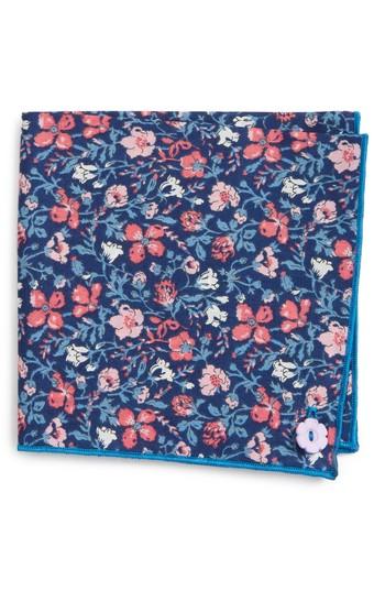 Men's Armstrong & Wilson Mixed Berries Cotton Pocket Square, Size - Blue