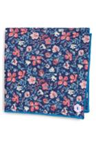 Men's Armstrong & Wilson Mixed Berries Cotton Pocket Square, Size - Blue