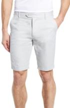 Men's Bugatchi Flat Front Shorts - Beige