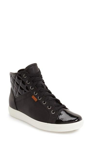 Women's Ecco 'soft 7' Quilted High Top Sneaker