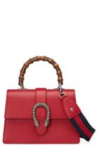 Gucci Medium Dionysus Leather Top Handle Satchel - Red