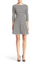 Women's Kate Spade New York Stripe Fit & Flare Dress, Size - Ivory