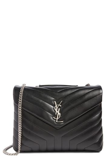 Saint Laurent Medium Loulou Calfskin Leather Shoulder Bag - Brown