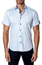 Men's Jared Lang Trim Fit Dobby Sport Shirt, Size - Blue