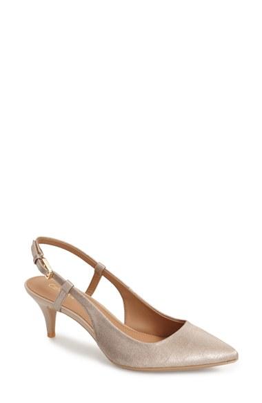 Women's Calvin Klein 'patsi' Slingback Pointy Toe Pump M - White