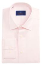 Men's David Donahue Regular Fit Solid Dress Shirt .5 32/33 - Pink