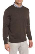 Men's Peter Millar Crown Wool & Silk Sweater - Metallic