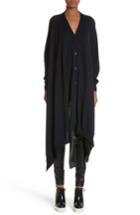 Women's Stella Mccartney Virgin Wool Cardigan With Silk Inset Us / 36 It - Black