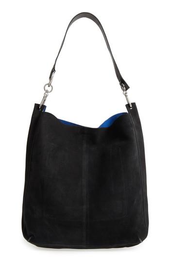 Topshop Asymmetric Suede Hobo Bag -