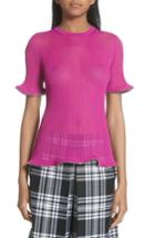 Women's Alexander Wang Ruffle Zipper Edge Top - Pink