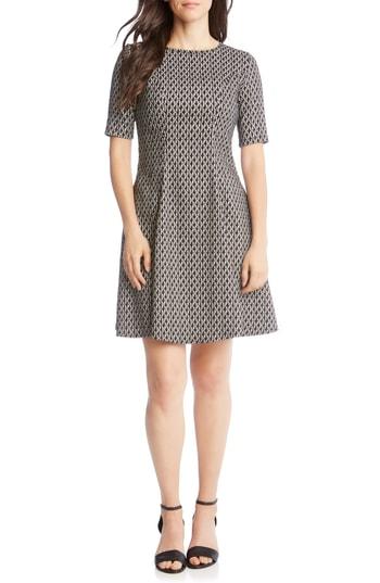Women's Karen Kane Medallion Flare Hem Dress - Black