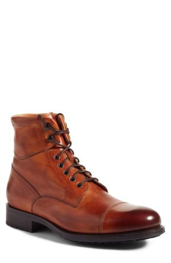 Men's Magnanni Peyton Cap Toe Boot M - Brown