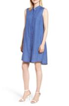Women's Anne Klein Linen Trapeze Dress - Blue