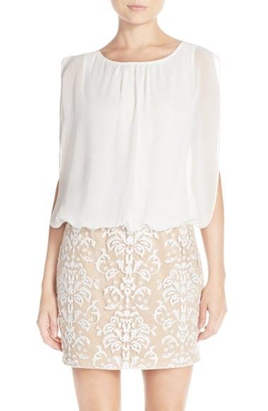 Women's Aidan By Aidan Mattox Blouson Bodice Dress