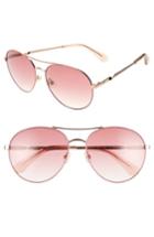 Women's Kate Spade New York Joshelle 60mm Aviator Sunglasses - Pink Polarized