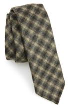 Men's Boss Glencheck Wool Skinny Tie, Size - Green