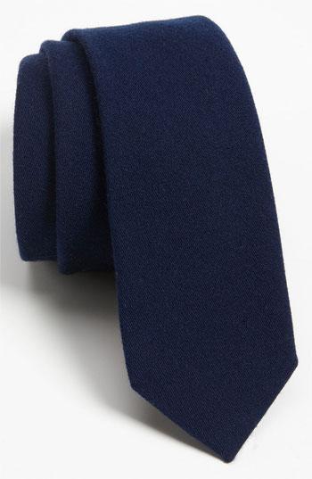 The Tie Bar Woven Tie Navy One Size