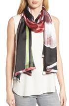 Women's Ted Baker London Tranquility Long Silk Scarf, Size - Black