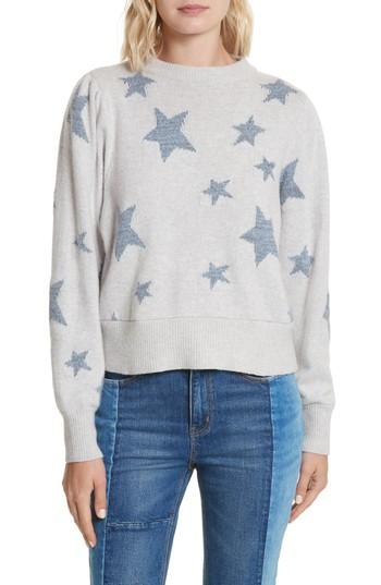 Women's Rebecca Taylor Star Intarsia Sweater - Grey