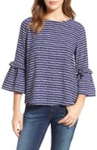 Petite Women's Gibson Ruffle Sleeve Top P - Blue