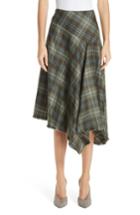 Women's Lafayette 148 New York Rosabell Pastoral Tartan Skirt - Green