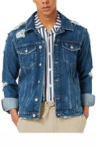 Men's Topman Destroyed Denim Jacket