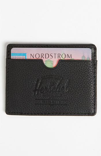 Men's Herschel Supply Co. 'charlie' Leather Card Case - Black
