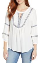 Women's Wit & Wisdom Embroidered Tunic - White