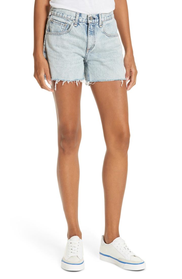 Women's Rag & Bone/jean Cutoff Boyfriend Shorts - Blue