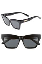 Women's Sonix Half Half 54mm Cat Eye Sunglasses - Black/ Black Solid